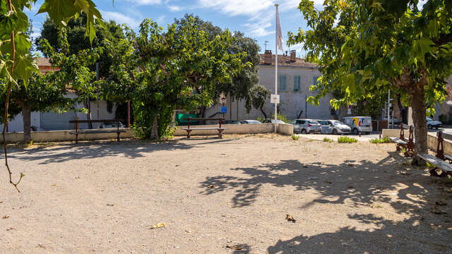 Petanque court at the station
