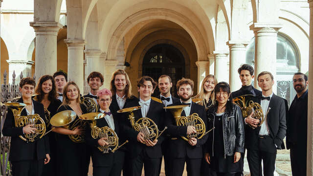 Hornklasse des Nationalen Musikkonservatoriums Lyon – 30. Blechbläserfestival in Dombes