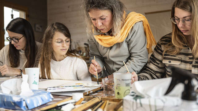 Boucle des Savoir Faire : Odile : Aquarelle / Ateliers créatifs