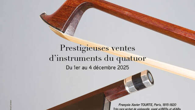 Prestigieuses ventes d'instruments du quatuor à Vichy Enchères