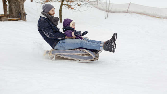 Piste de luge à Morillon 1100