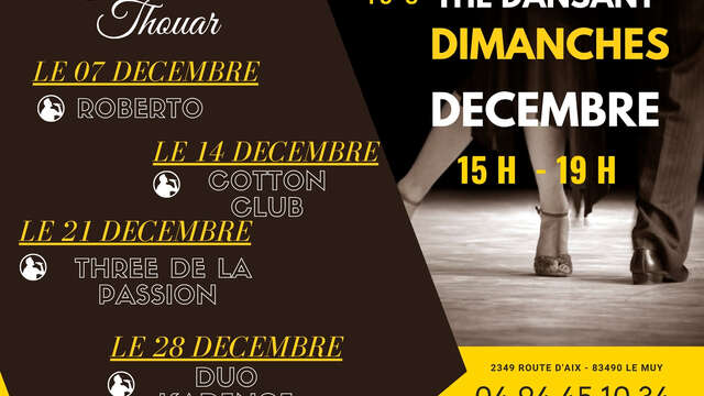 Thé dansant du dimanche au Thouar