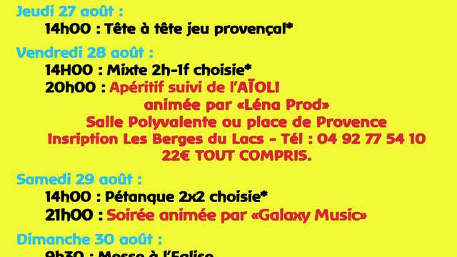 Fête votive de Notre Dame