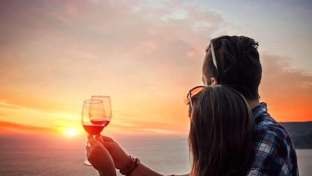 Apéritif et coucher de soleil départ Sanary