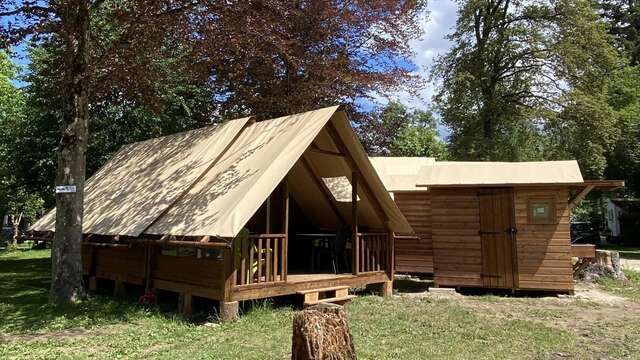 Tentes lodges du camping l'Arc en Ciel