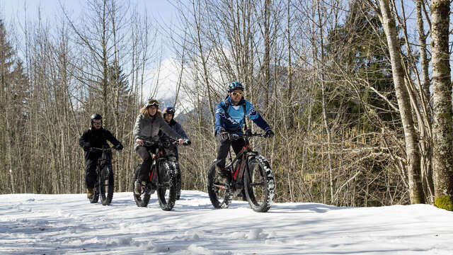 Electric mountain biking on snow: the great escape