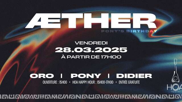 AETHER - Electro Night - Brasserie Hoa