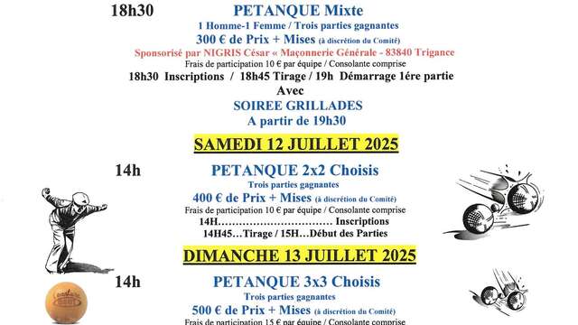 Sainte Marthe pétanque competition