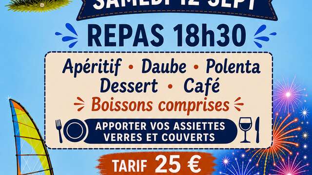 Fête du lac de Sainte-Croix- repas et feu d'artifice