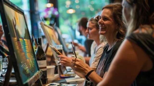 Atelier de peinture au vin