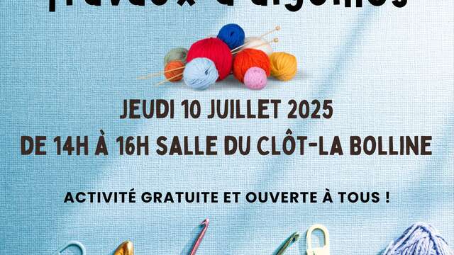 Travaux d'aiguilles à la Médiathèque de Valdeblore