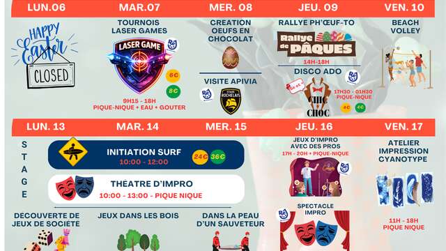 Animations de Ré Jeunesse à La Flotte - Avril