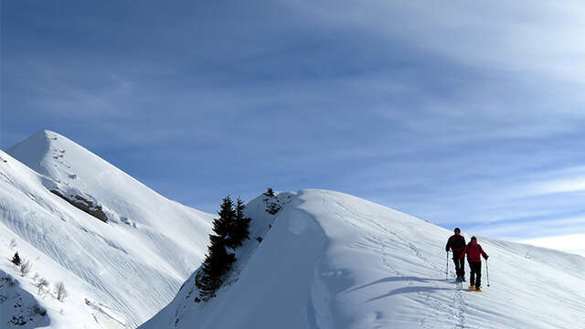 Week-end d'hiver en raquettes dans les Bauges