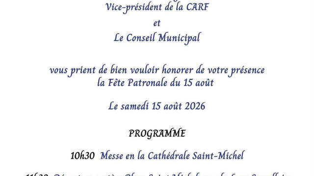 Festivités de la fête Patronale du 15 août