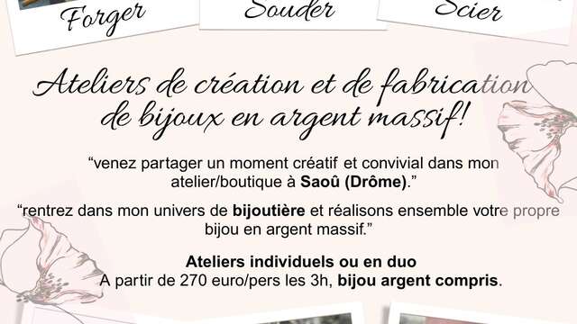 Atelier de création et de fabrication de bijoux en argent massif