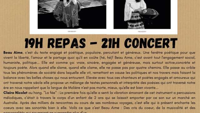resto paysan: Konzertmahlzeit Beau Aime und ClaireNicolet