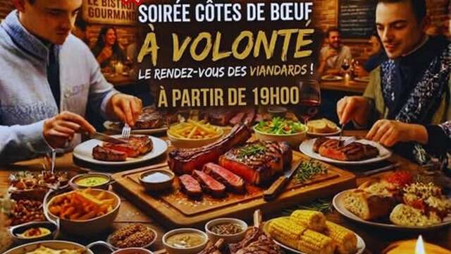 Soirée côte de boeuf à volonté à la Maison Ciara