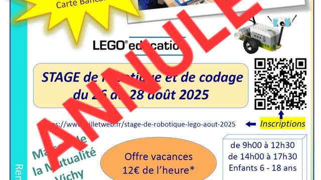 ANNULATION - Stages robotique et programmation