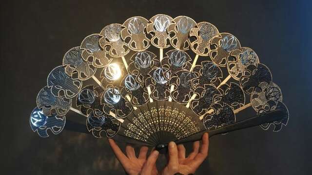 Démonstration "Histoire, plissage, coupe et montage d'un éventail" #6 - Journées Européennes des Métiers d'Art