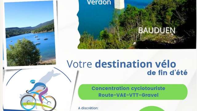 Concentration de fin d'été à vélo avec Bauduen Vélo Loisir