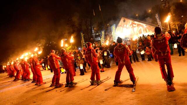 Santa Claus arrives - Torchlight procession and fireworks