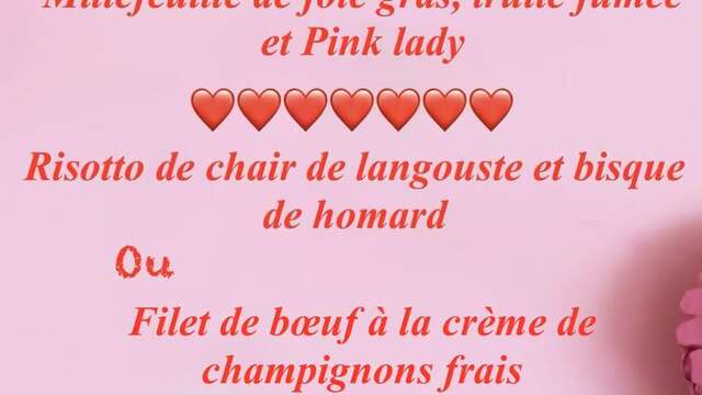 Saint Valentin au restaurant "En Face"