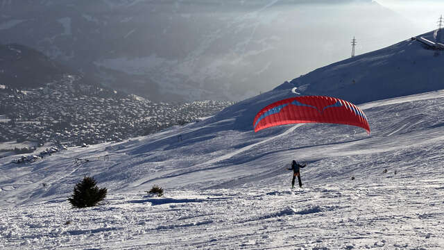 Flight and Skiing Verbier