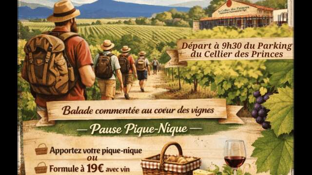 Randonnée dans les vignes de Courthézon