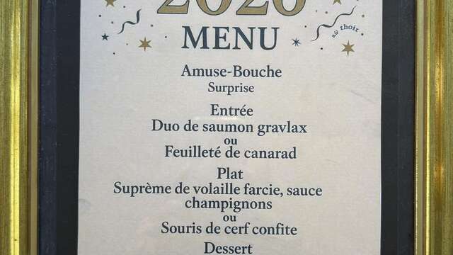 Menu du Jour de l'An aux Terrasses