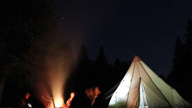 My first night in a teepee