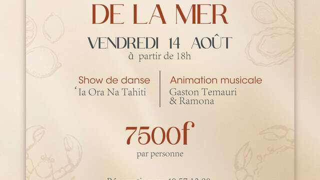 Seafood Buffet Evening - Restaurant Bar du Musée Gauguin