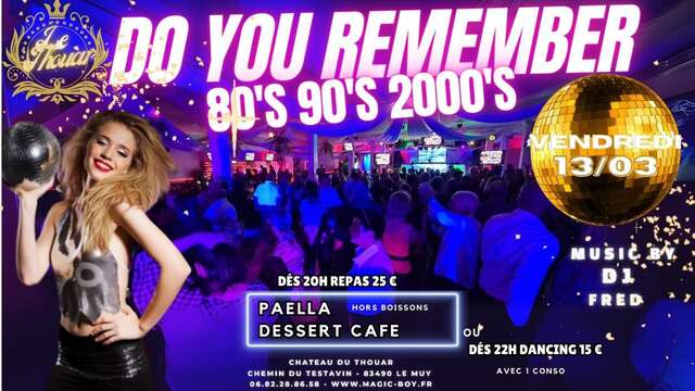 Soirée dansante "Do You remember - 80-90-00" au Thouar