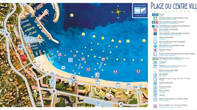 Grande Plage du Lavandou - Centre-Ville