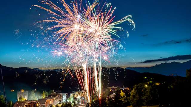 Feu d'artifice à la station de Montclar