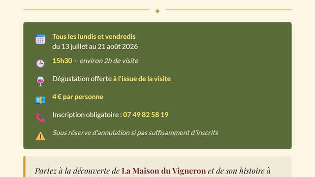 Visite de la Maison du Vigneron