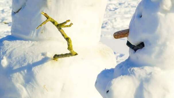 Sculptures sur neige du Nouvel An