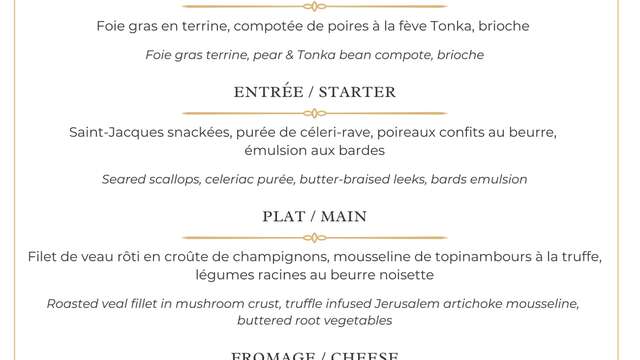 Restaurant Le Mirabeau - New Year's Eve