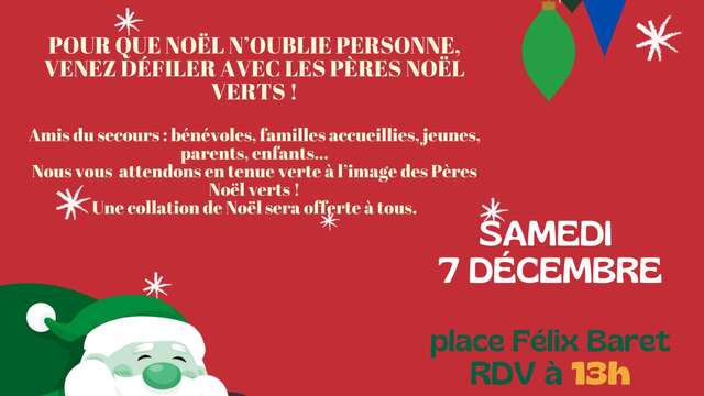 Parade des pères noël verts