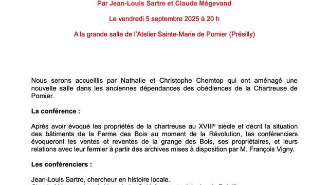 La grange des Bois, des Chartreux à aujourd'hui