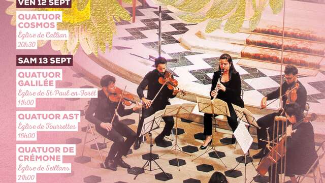 Festival de Quatuors à Cordes en Pays de Fayence - 37ème édition