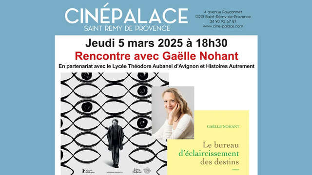 Rencontre avec Gaëlle Nohant au Ciné-Palace