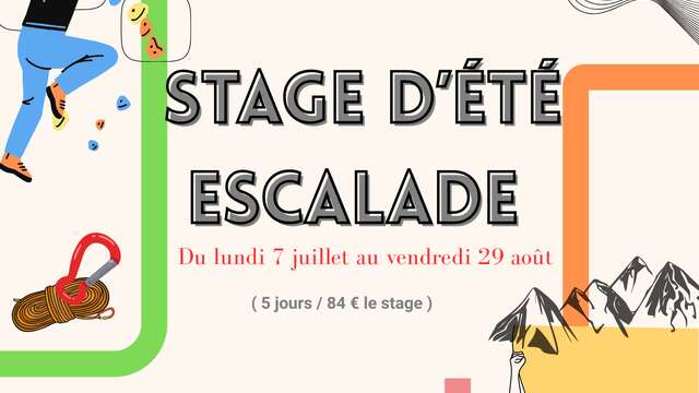 Stage d'été escalade