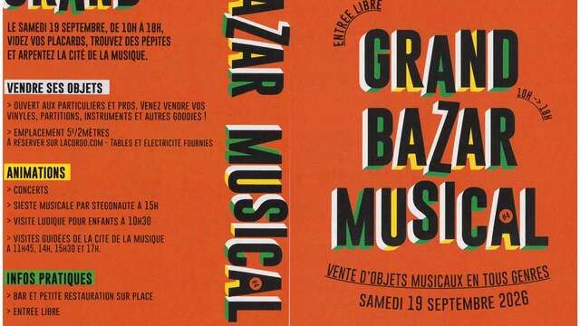 Grand Bazar Musical - Journées Européennes du Patrimoine