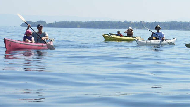 Randonnée en kayak sur le Léman - base de St-Gingolph