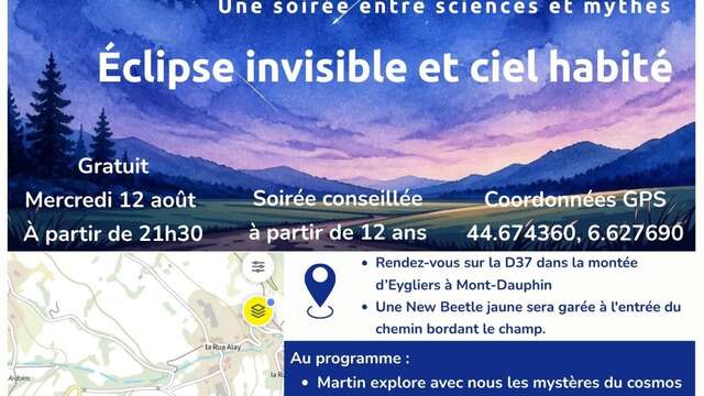 Eclipse invisible et ciel habité - Une soirée entre science et mythes