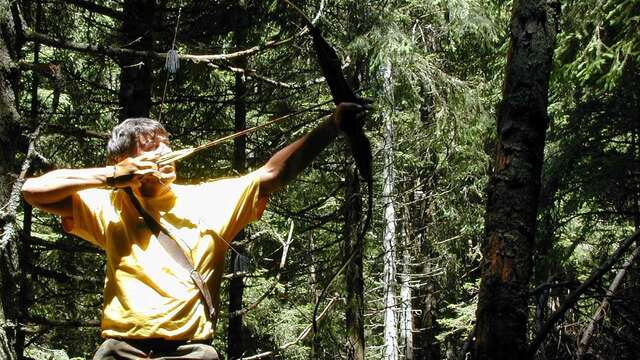 Archery course in the forest