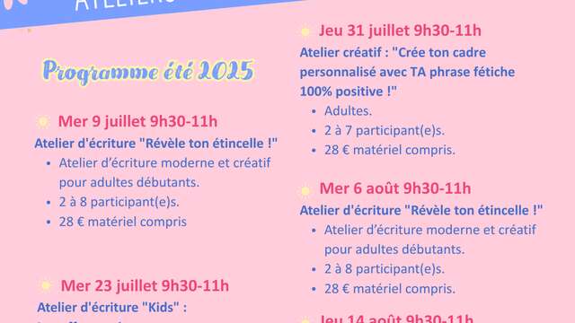 Schrijfworkshop voor kinderen: de magische kist (FR)