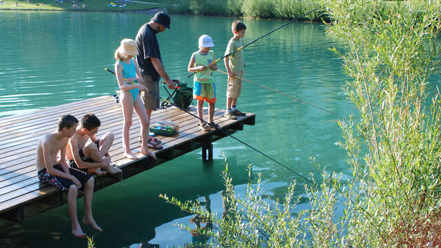 Trout fishing on Lac Bleu