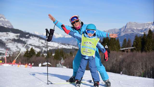 Cours de ski privés pour enfants de 4 a 13 ans