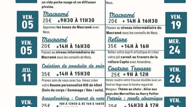Atelier créatif - Macramé